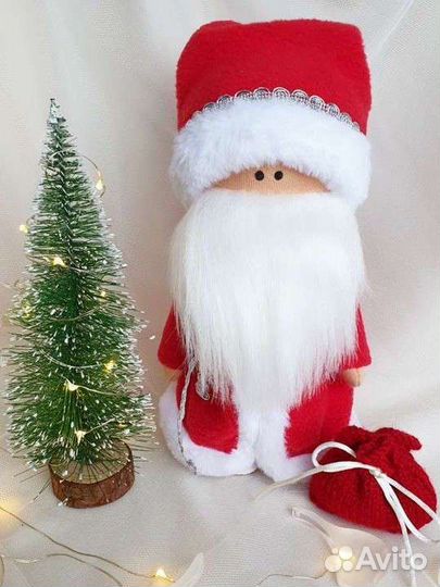 Дед Мороз и Снегурочка кукла ручной работы