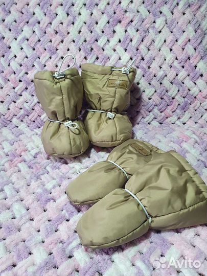 Демисезонные варежки и пинетки