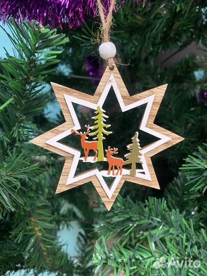 Новогодние деревянные игрушки