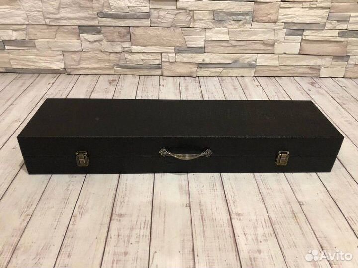 Шашлычный набор Оптимальный (чёрный бархат, корпус