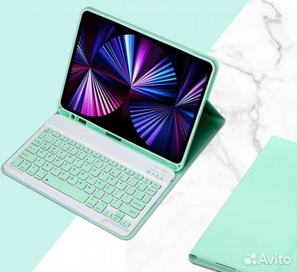 Чехол для планшета с клавиатурой Xiaomi Pad 6 Мятн