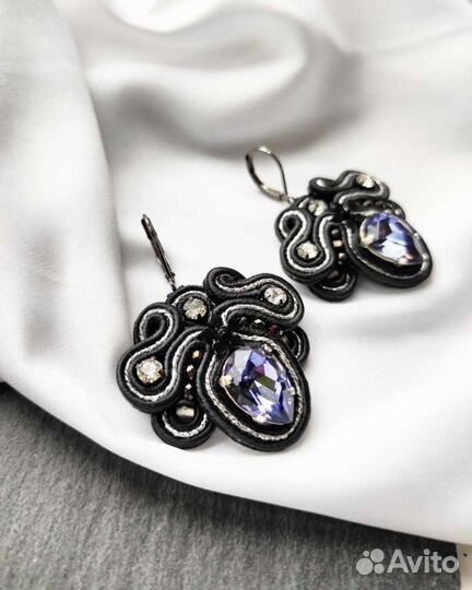 Сутажные серьги