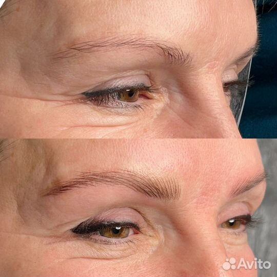 Татуаж волосковые брови (не микроблейдинг)