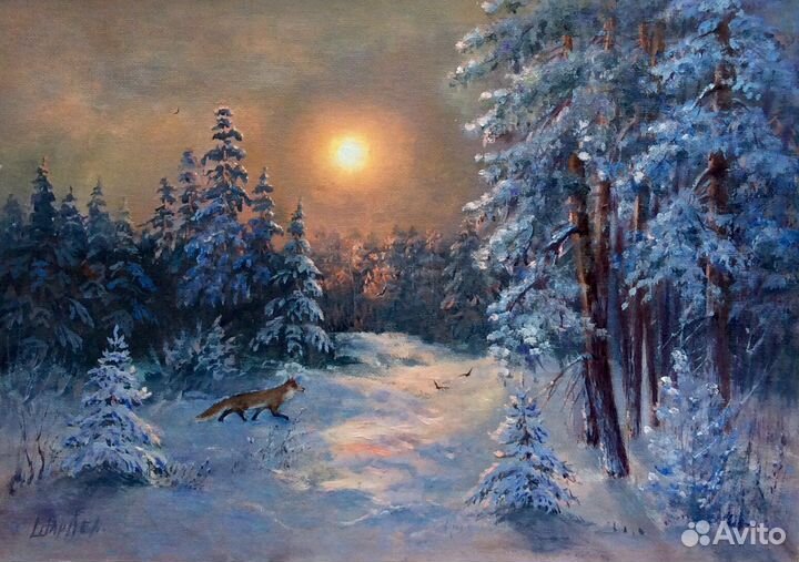 Картина маслом Лунный вечер