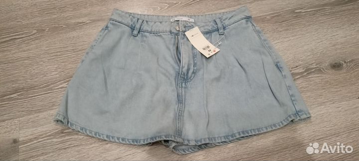 Юбка шорты джинсовая L