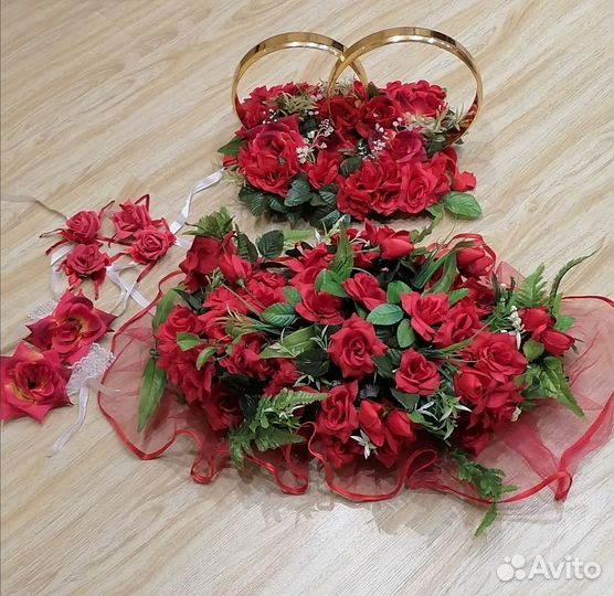 Украшения на свадебный авто. Разные цвета