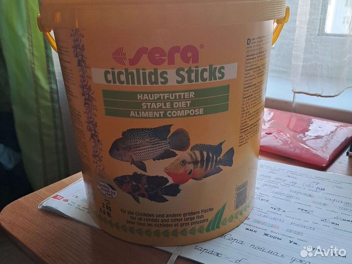 Корм для цихлид рыб Sera cichlids sticks