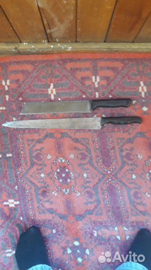 Кухонный топорик и ножи мясокомбинатовские