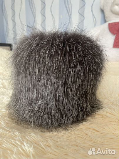 Шапка женская из натурального меха лисы