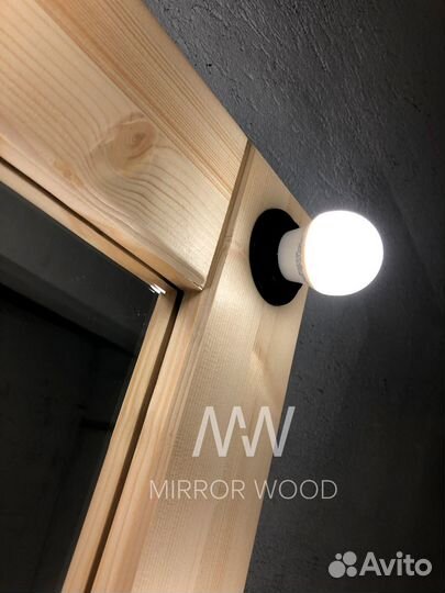 Гримерное зеркало с лампочками