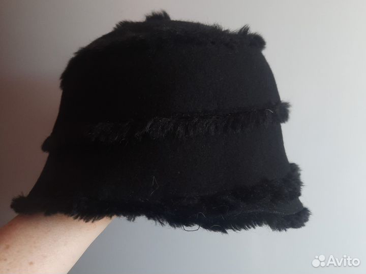 Шляпа фетровая женская черная