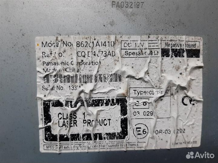 Магнитола Subaru Legacy/ Outback BM/B14 2010