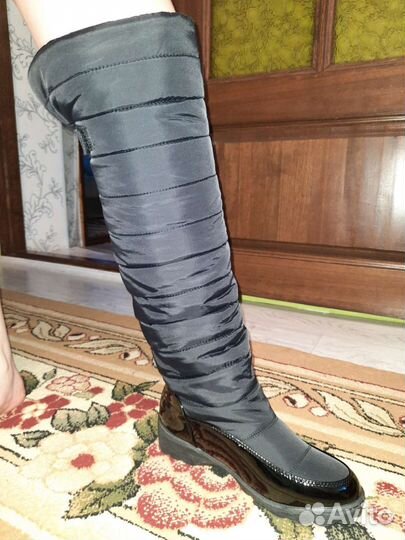 Зимние сапоги ботфорты