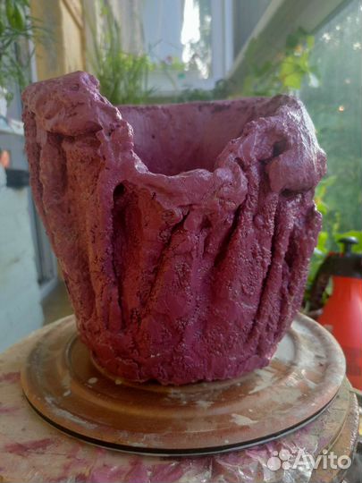 Кашпо для цветов из цемента