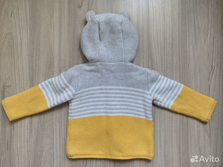 Джинсовый комбинезон mothercare 80 и кофта вязаная