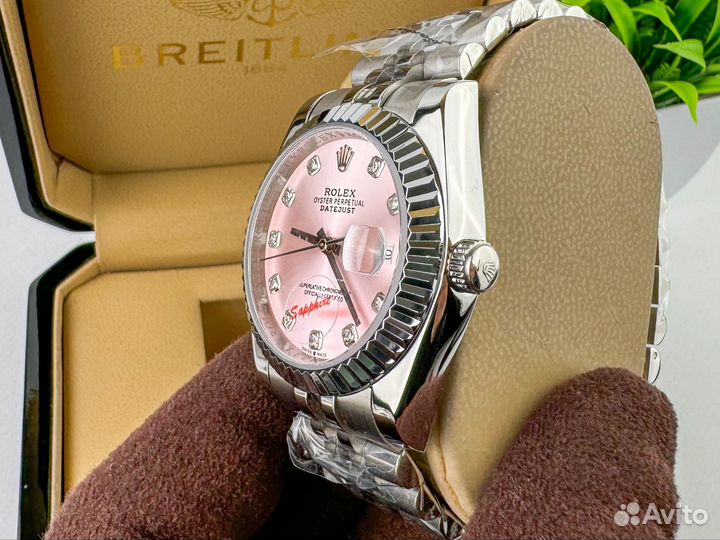 Женские часы Rolex Datejust розовые