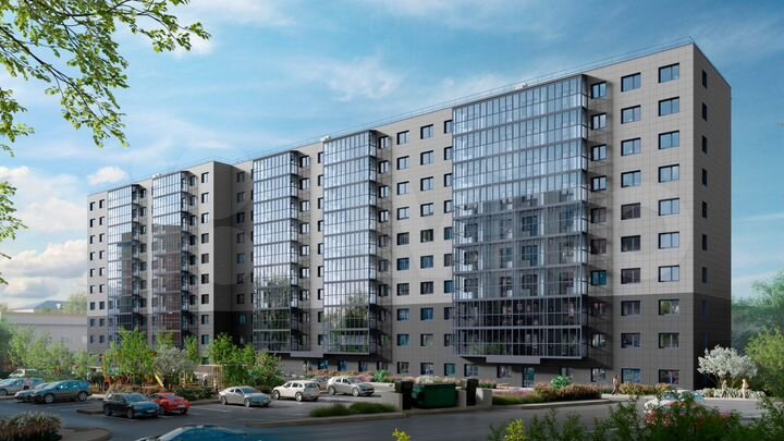 2-к. квартира, 57,2 м², 6/10 эт.