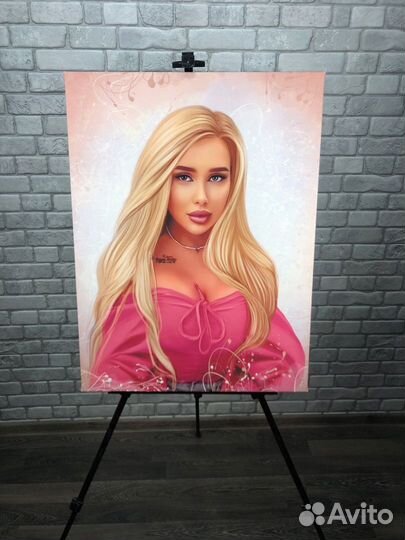 Портрет по фото, фотопечать на холсте