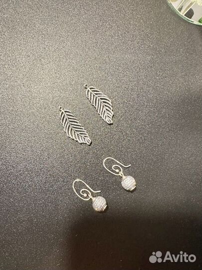 Шармы серьги pandora