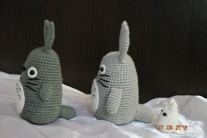 Тоторо лесной дух, вязаные игрушки, ручная работа