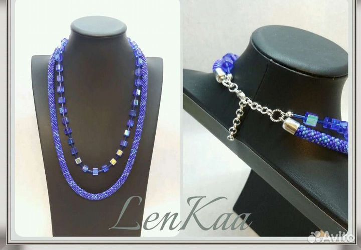 Жгут колье из бисера