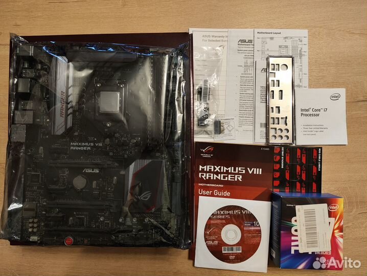 Комплект asus maximus viii ranger,i7-6700k,16Gb D4