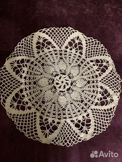 Салфетки вязаные крючком 100 хлопок