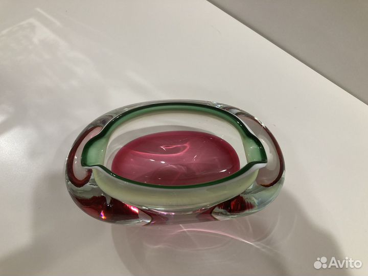 Ваза цветное стекло Чехословакия