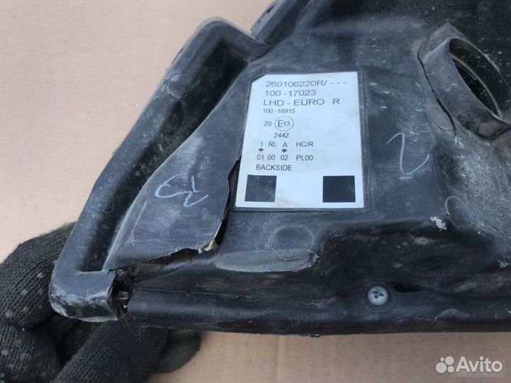 Фара галогеновая правая Renault Kangoo 2