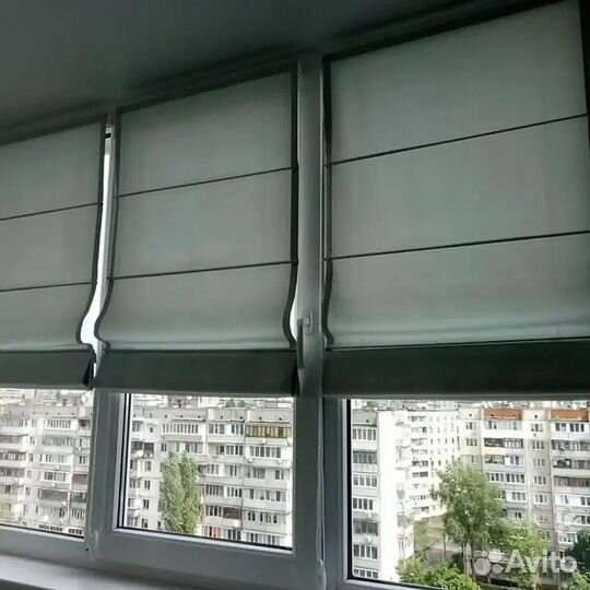 Рулонные и римские шторы, жалюзи на окна