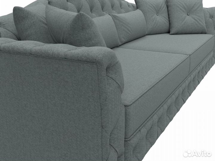 Диван прямой Артис, рогожка, амур серый. Москва