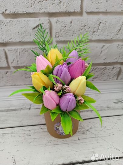 Букет цветов из мыла, мыло ручной работы