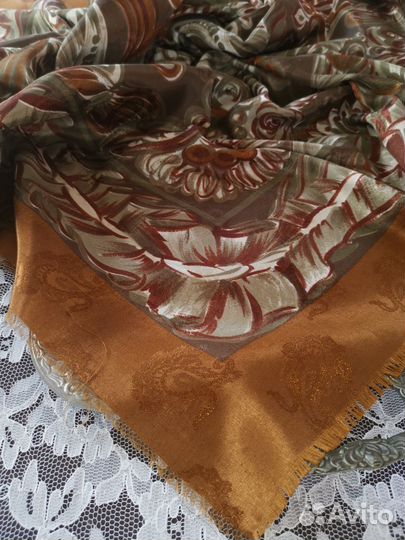 Огромная Жакардовая шаль платок