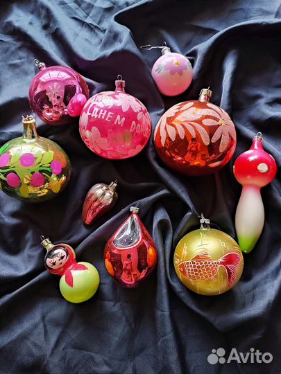 Елочные игрушки СССР шары Редкое