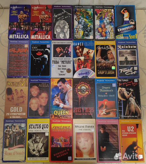 Клипы и концерты / зарубежное / видеокассеты / VHS