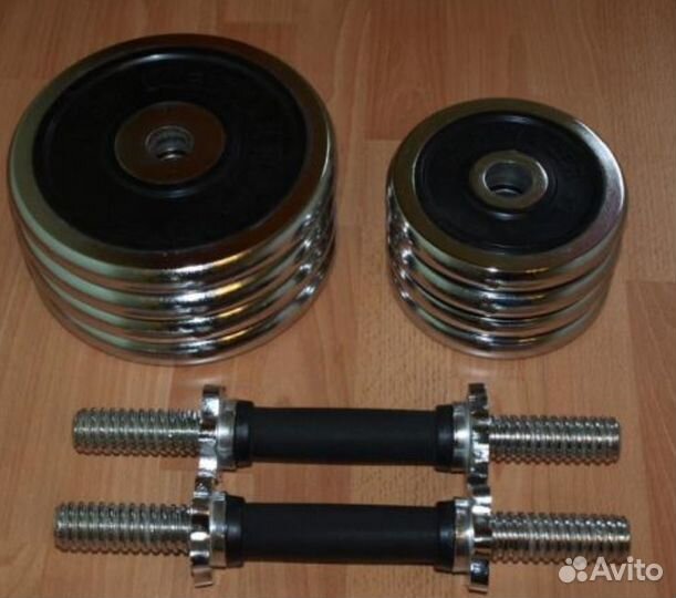 Диски в Резине и Хромированные Грифы для Штанги