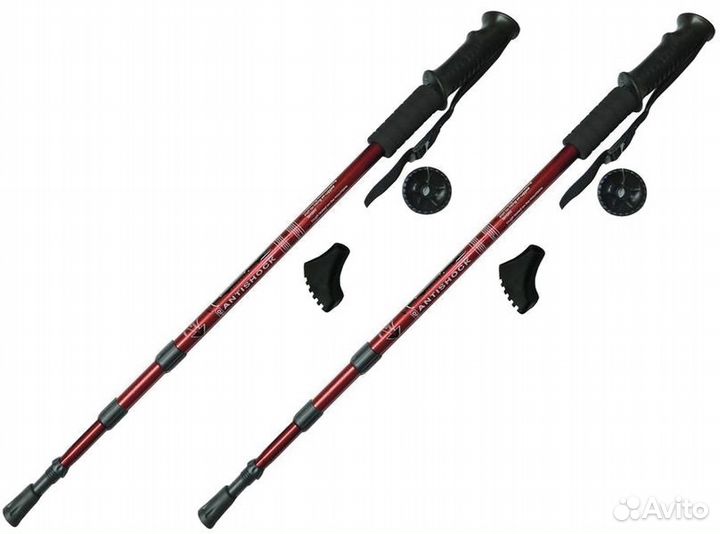 Палки для скандинавской ходьбы FF715-2 цв бордовый
