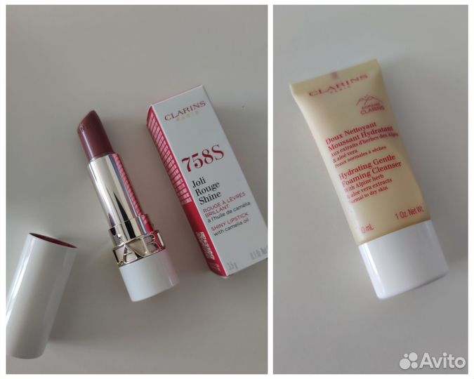 Помада Clarins Joli Rouge и Очищающий крем 30мл