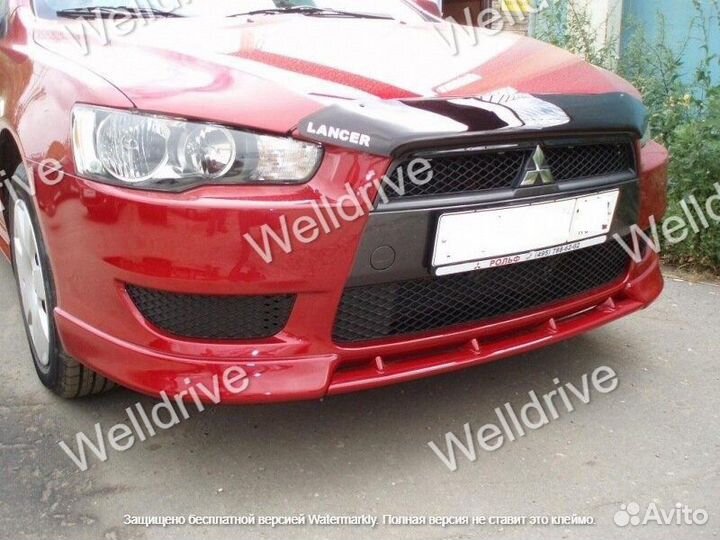 Вставка в бампер Mitsubishi Lancer X 10 тюнинг