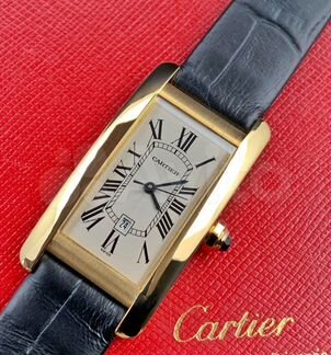 Золотые Cartier Tank Americaine 41 mm