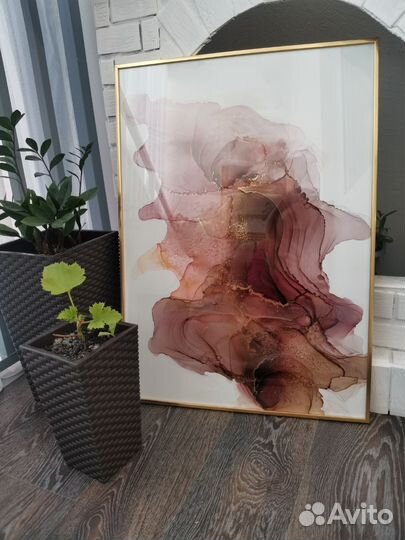 Картина в технике Ink Art (алкогольные чернила)