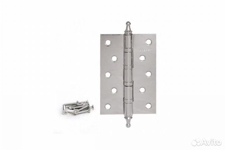 Петли дверные врезные (универсальные) цвет хром