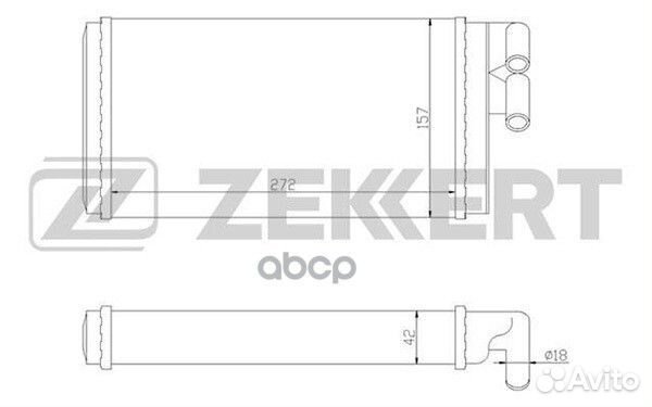 Радиатор отоп. Audi 100 II-IV 76- 200 I II 79