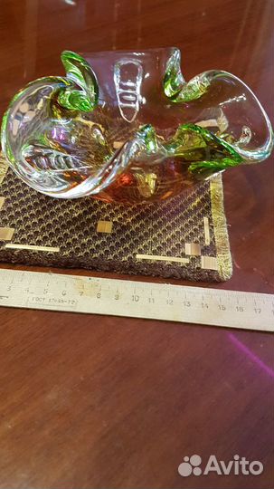 Ваза и пепельница цветное стекло чехословакия