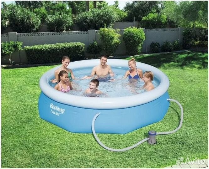 Бассейн надувной Bestway 305x76 см, насос фильтр