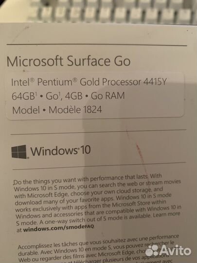 Планшет Microsoft Surface Go