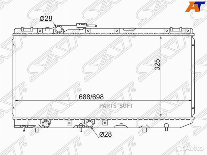 Радиатор Toyota Corsa 90-94 / Cynos 95-99 / Tercel 90-94 TY0001EL41