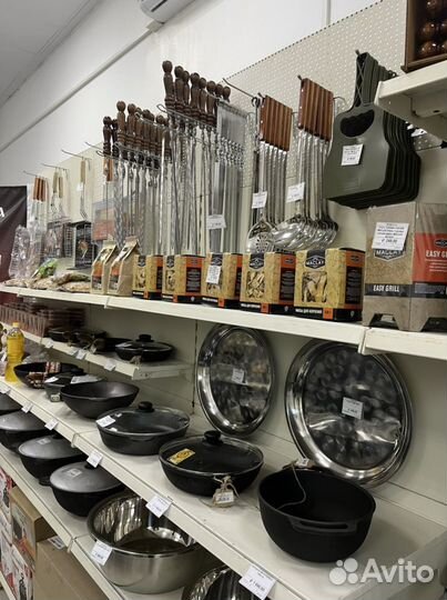 Казан чугунный с печькой с трубой