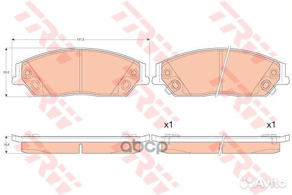 GDB3614 Колодки тормозные toyota camry 06- пере