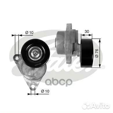 T38376 gates Натяжной ролик привода вспомогател